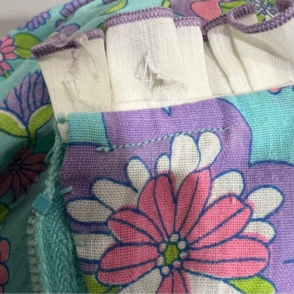 ‎RARE 70's cottagecore hand made blue floral dress - M - Picture 13 of 13